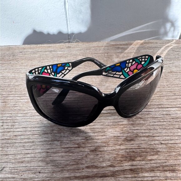 Salvatore Ferragamo Accessories - Salvatore Ferragamo Sunglasses 2158 101/87 Made in Italy 63-16-121 Floral Temple